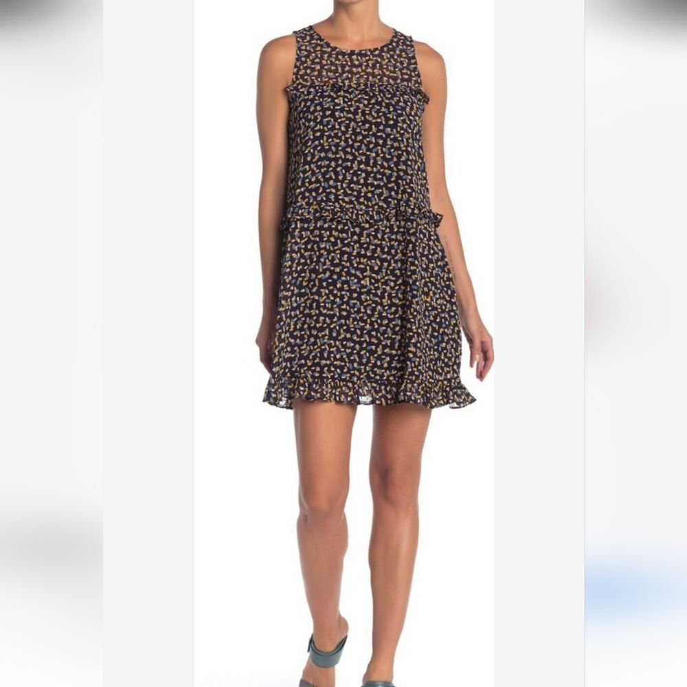 Roz & Ali Tiered Dark Floral Dress